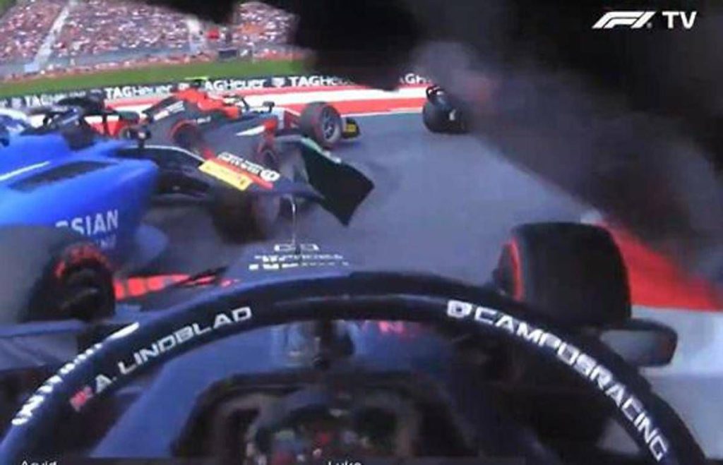 Incidente in Formula 2 Austria, paura per Meguetounif: si ribalta due volte – Video