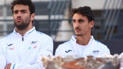 Berrettini calcio tennis con Sonego alle Atp Finals. E Zverev in panchina se la ride
