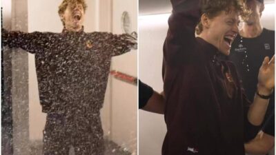 Champagne e cori festa senza freni di Sinner nello spogliatoio delle Finals
