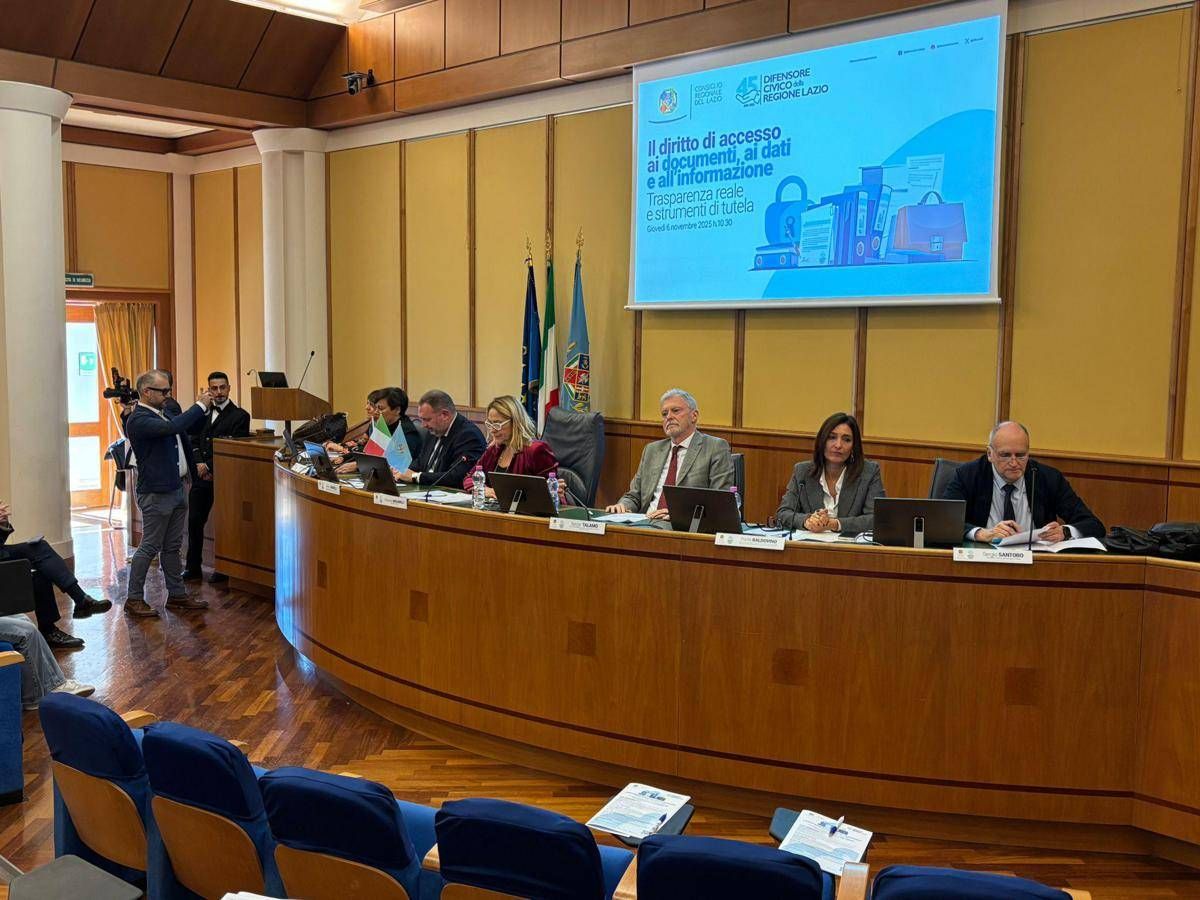 Lazio trasparenza e accesso ai documenti incontro nella Sala Mechelli del Consiglio Regionale