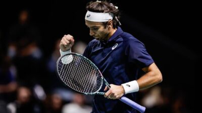 Musetti allenamento con vista Davis a Torino. Volandri segue la sessione dellazzurro