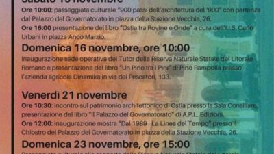 Ostia Architettura Cultura e Storia Incontrano il Territorio il progetto culturale promosso dalla Pro Loco Ostia Mare di Roma