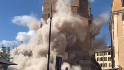 Torre dei Conti appello degli inquirenti Chi ha video del primo crollo si rivolga ai carabinieri