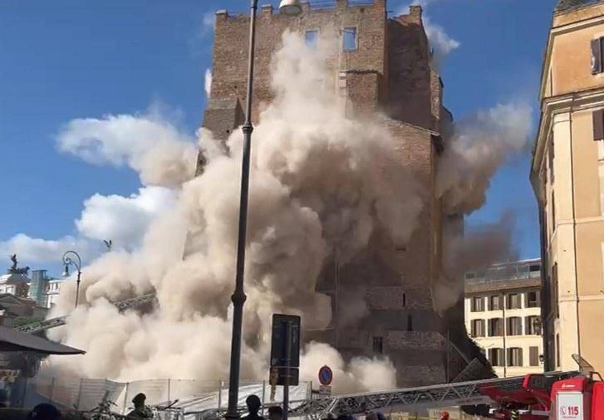 Torre dei Conti appello degli inquirenti Chi ha video del primo crollo si rivolga ai carabinieri